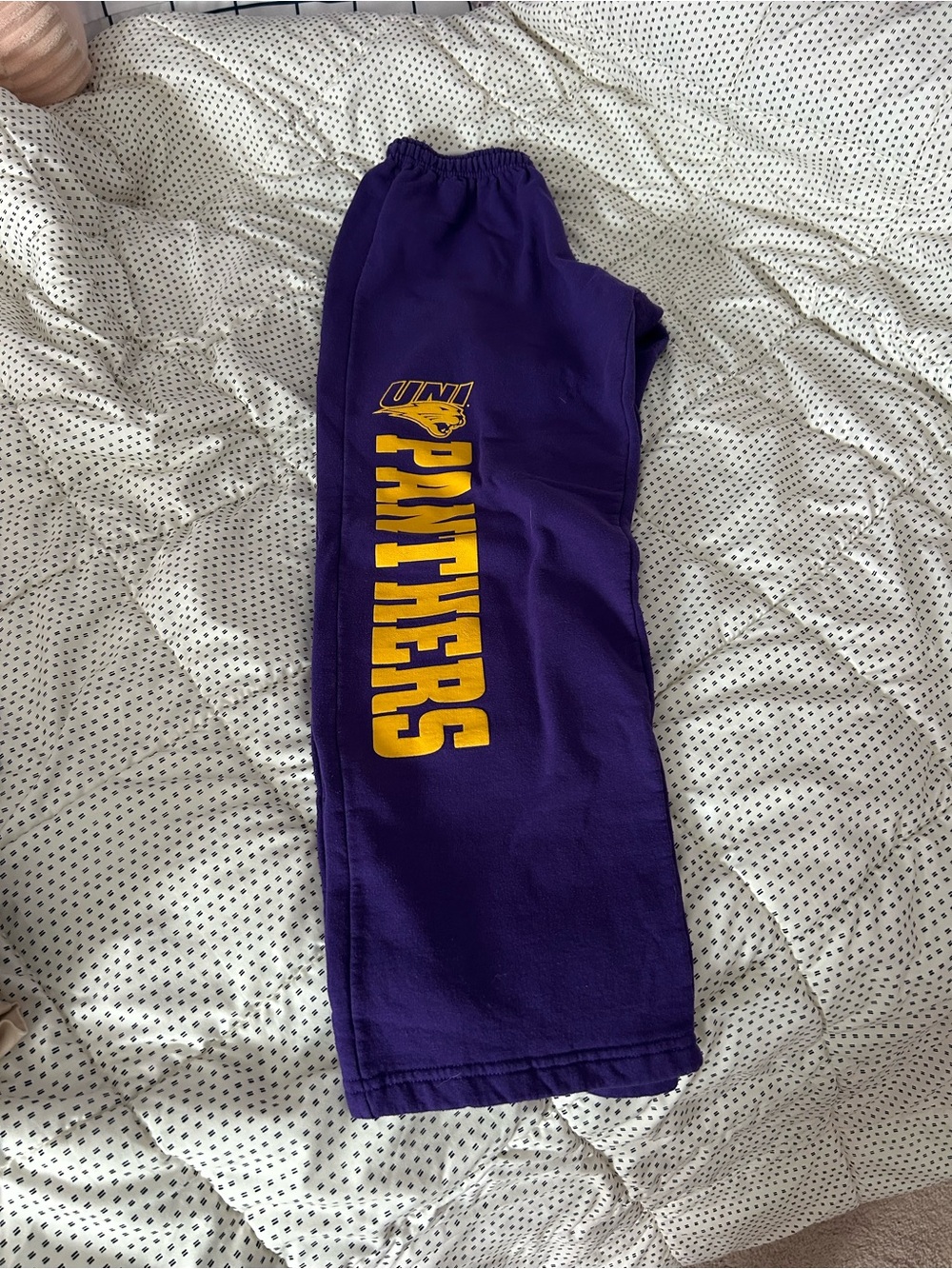 Gildan Purple Sweatpants with Gold Panthers Logo